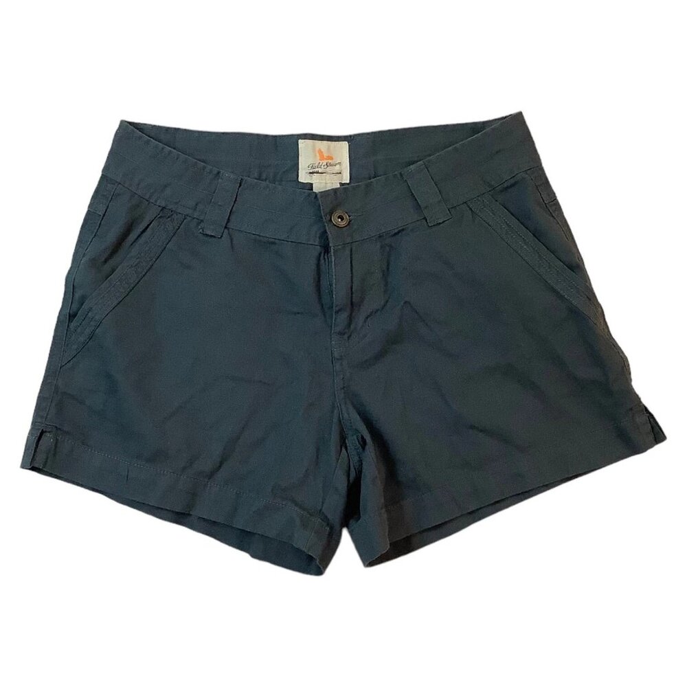 NWT Field & Stream Womens Gray Bermuda High-Rise Chino Shorts Size 6 100% Cotton